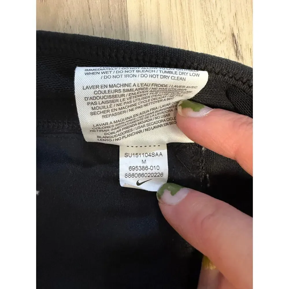 Nike Women's Dri-Fit Tech Capris Running Pants Style 695386-010 Size Med Black